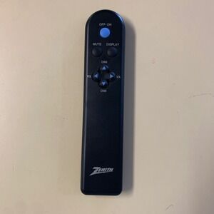 Zenith Vintage TV Remote Control OEM Black Slim 7-Button Retro Untested